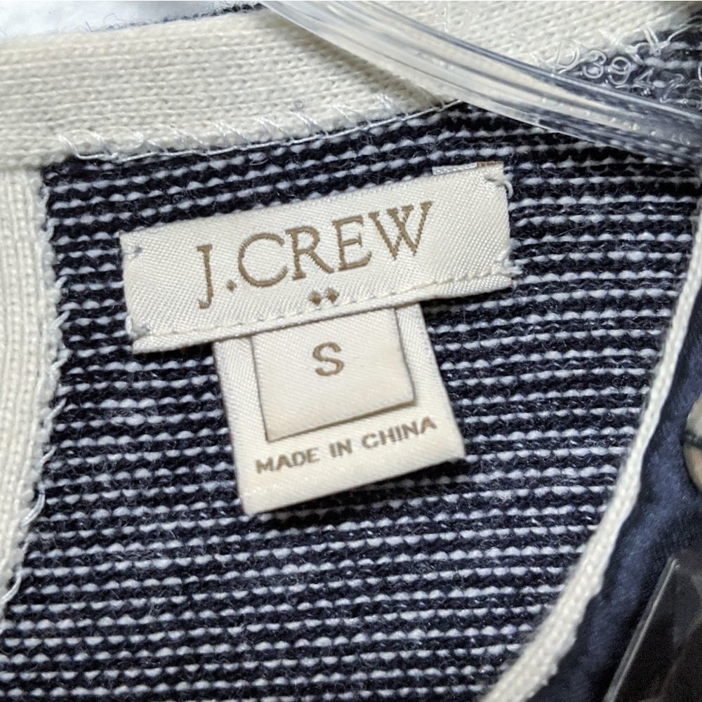 J. CREW Jewel Neck Striped Wool Blend Sweater S - Picture 5 of 8